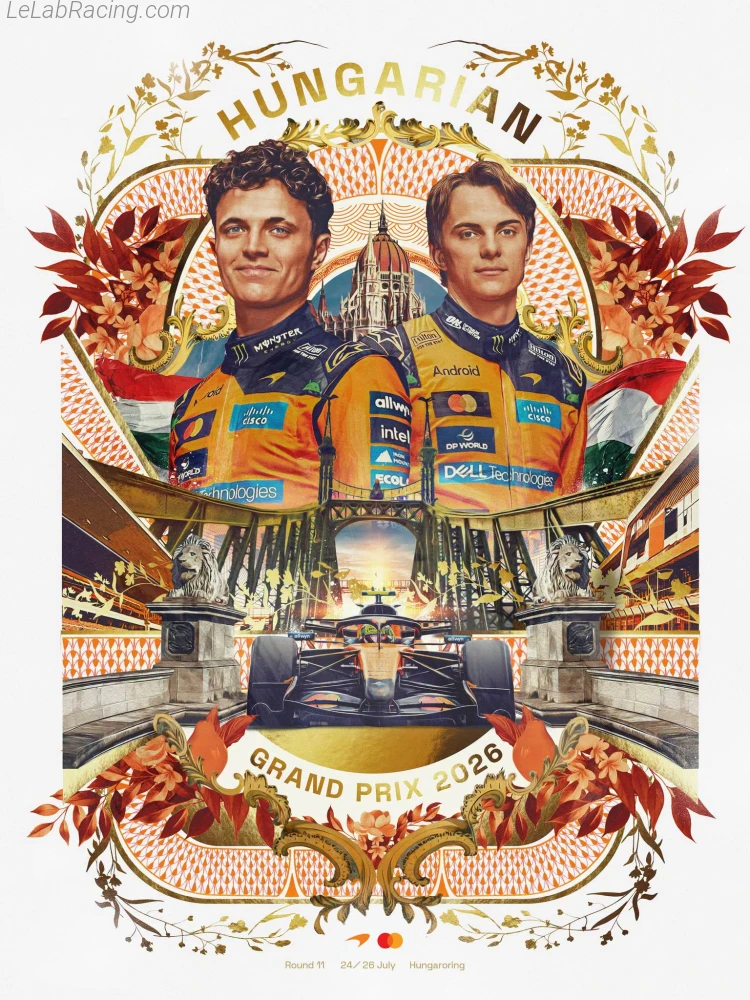 Poster équipe Grand Prix automobile de Hongrie 2026