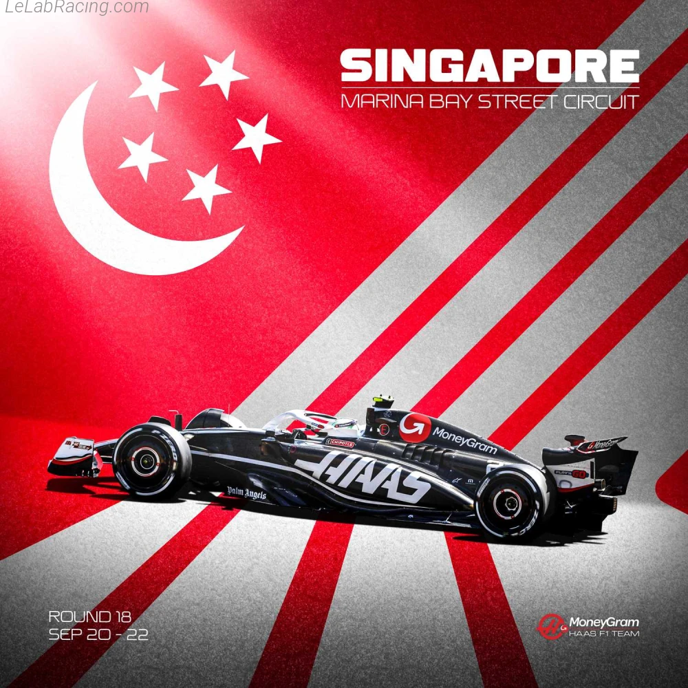 Poster équipe Grand Prix automobile de Singapour 2024