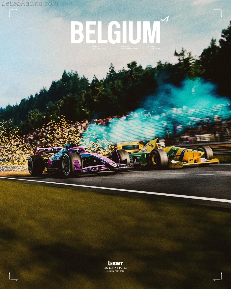 Poster équipe Grand Prix automobile de Belgique 2025