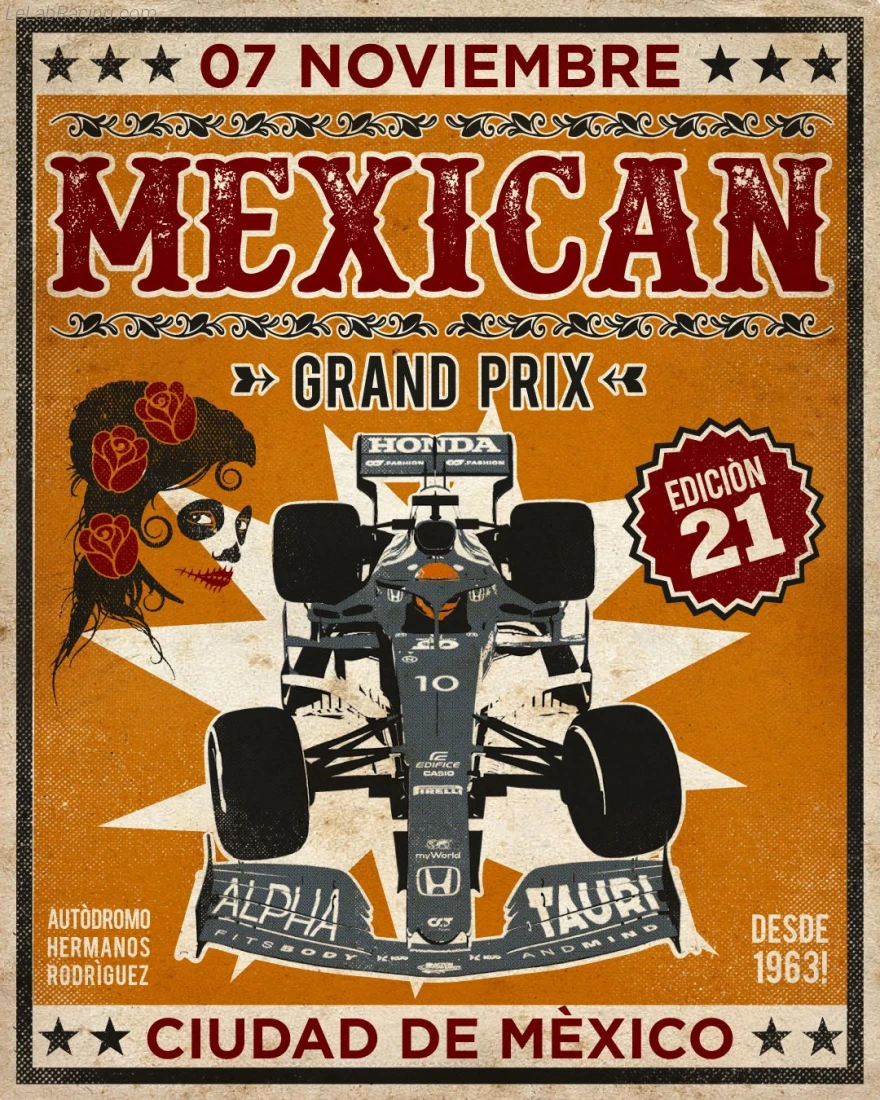 Poster équipe Mexico City Grand Prix