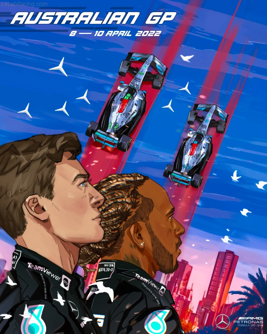 Poster équipe Grand Prix automobile d'Australie 2022