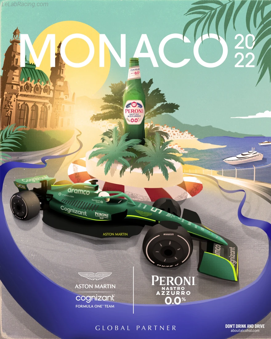 Poster équipe Grand Prix automobile de Monaco 2022