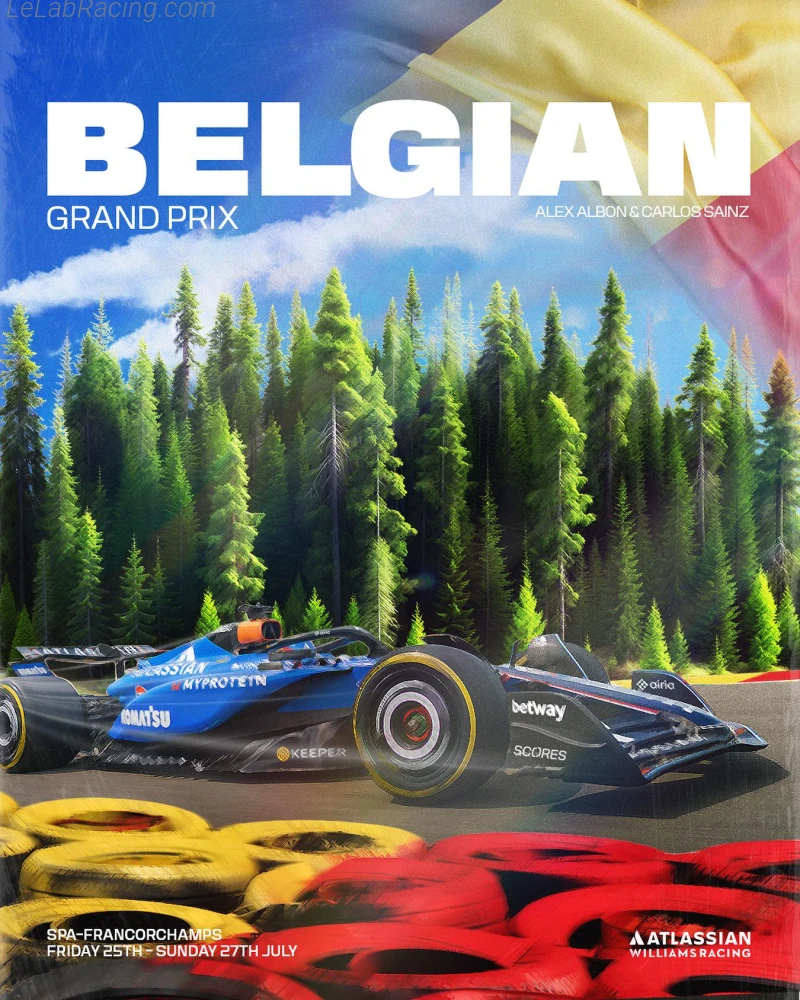Poster équipe Grand Prix automobile de Belgique 2025
