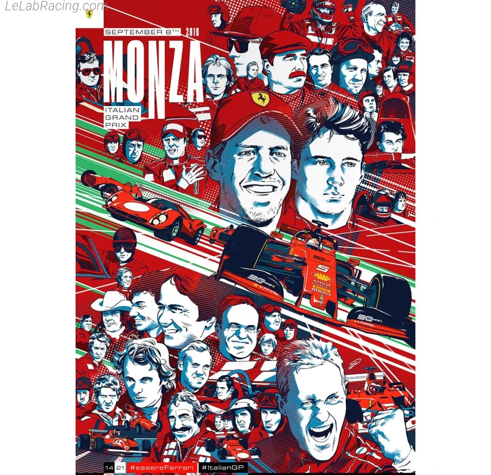 Poster équipe Grand Prix automobile d'Italie 2019