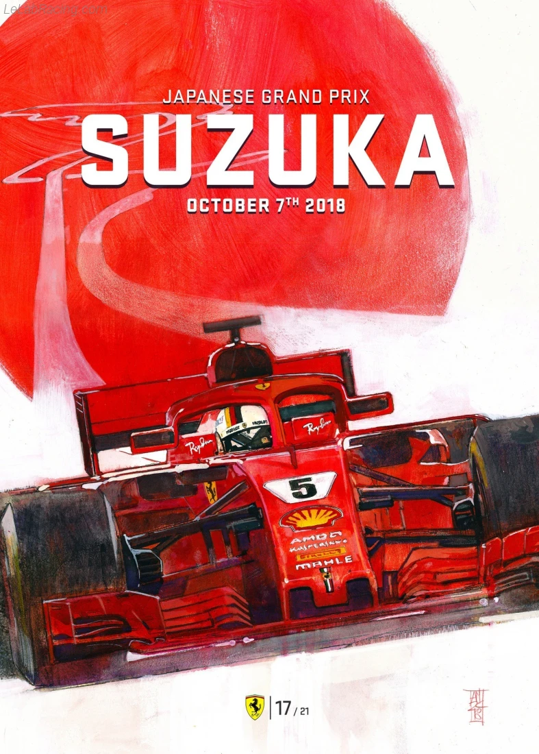 Poster équipe Grand Prix automobile du Japon 2018