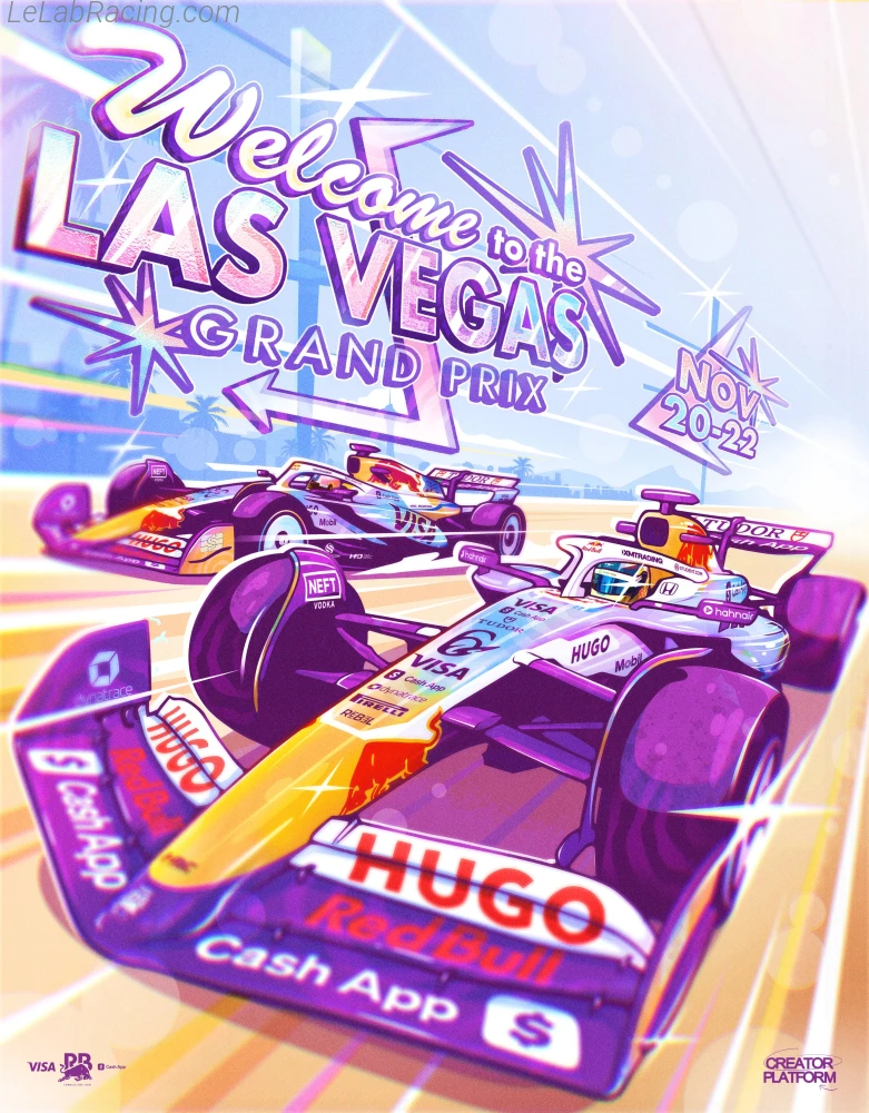 Poster équipe Grand Prix automobile de Las Vegas 2025
