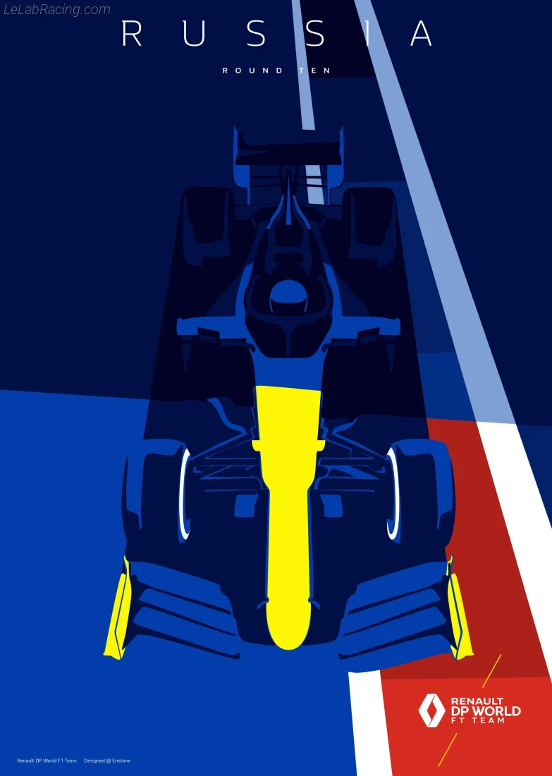 Poster équipe Grand Prix automobile de Russie 2020
