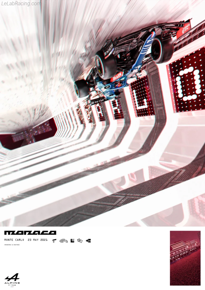 Poster équipe Grand Prix automobile de Monaco 2021