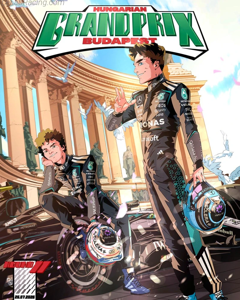 Poster équipe Grand Prix automobile de Hongrie 2026