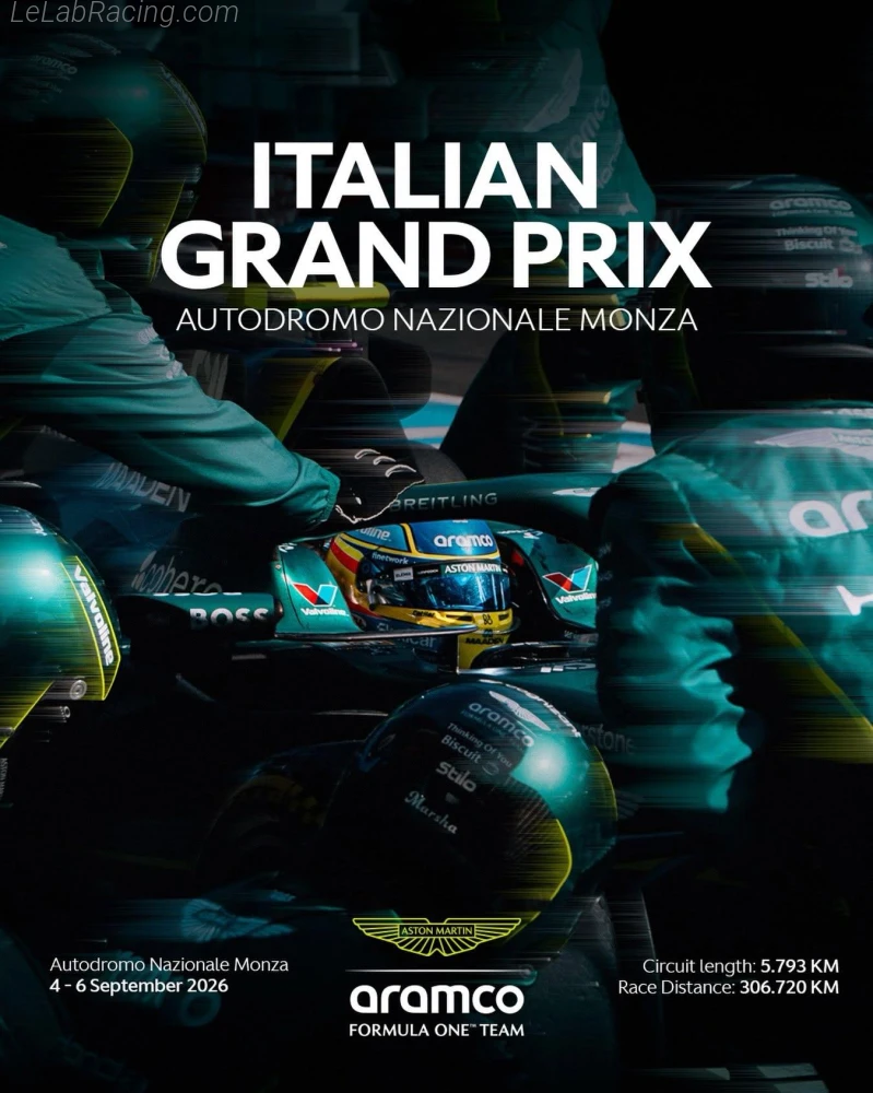 Poster équipe Grand Prix automobile d'Italie 2026