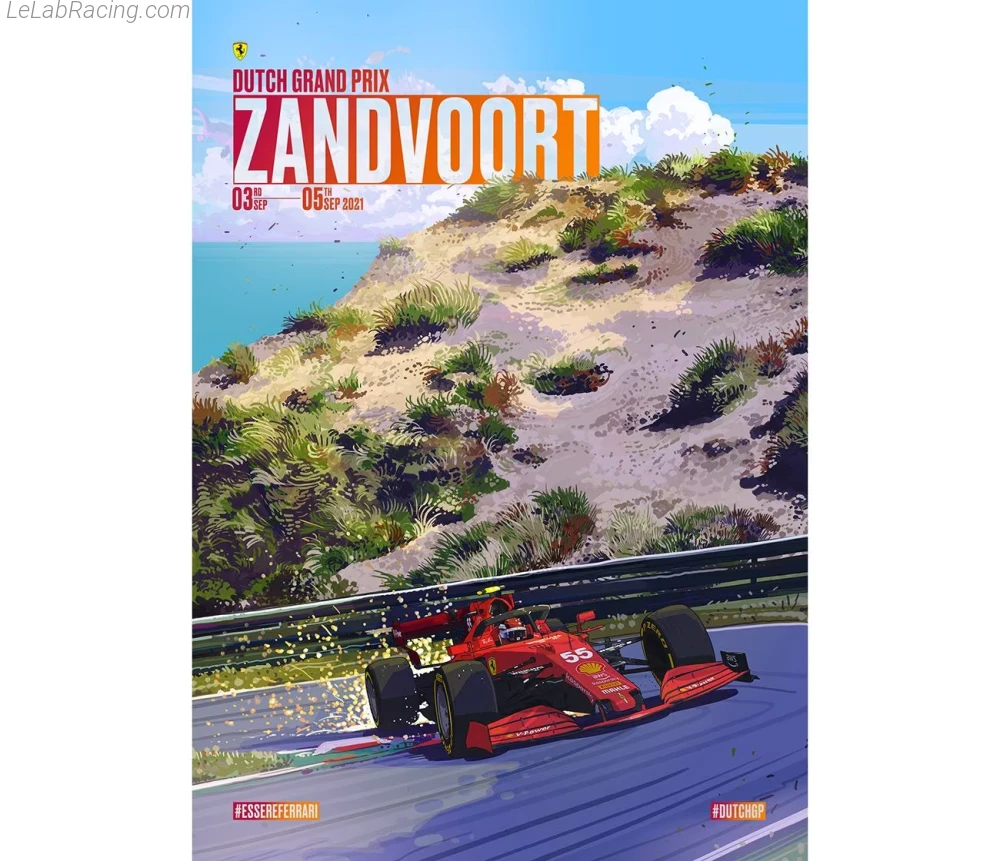 Poster équipe Grand Prix automobile des Pays-Bas 2021