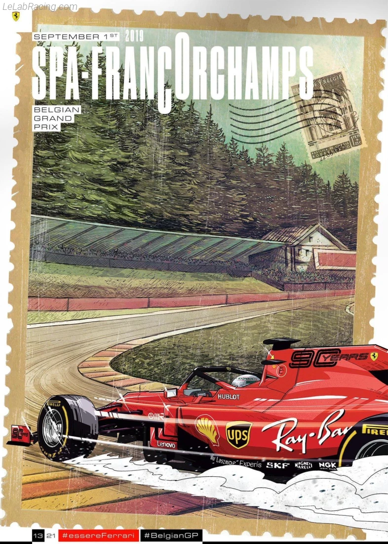 Poster équipe Grand Prix automobile de Belgique 2019