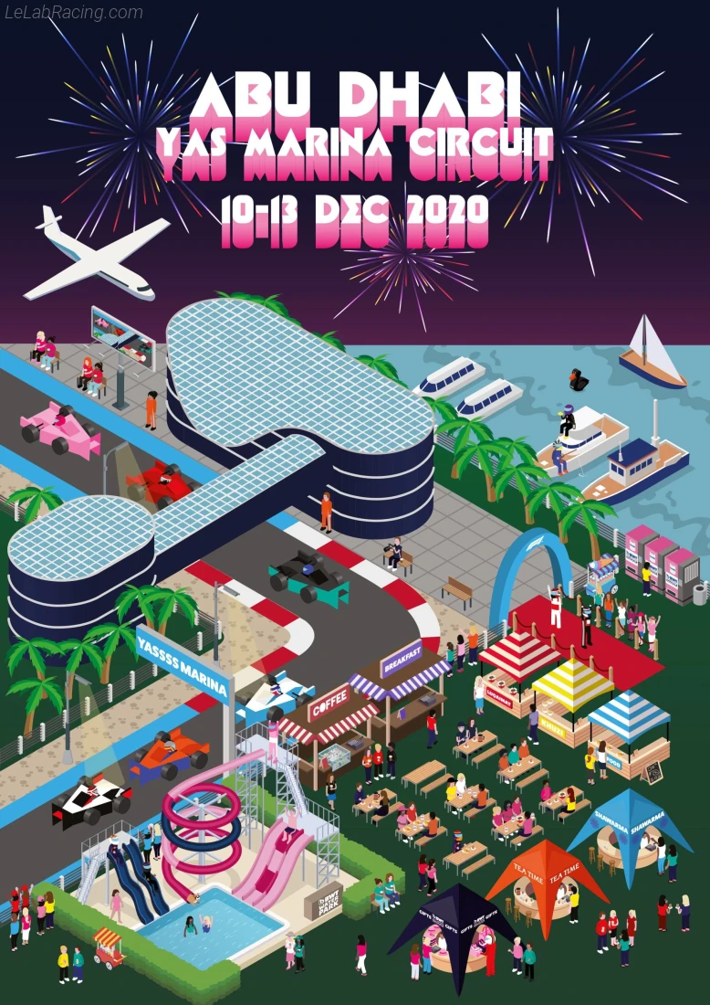 Poster équipe Grand Prix automobile d'Abou Dabi 2020