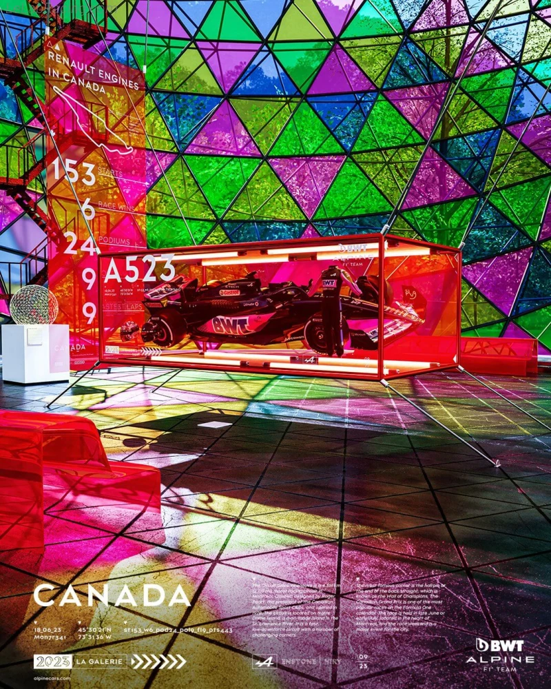 Poster équipe Grand Prix automobile du Canada 2023