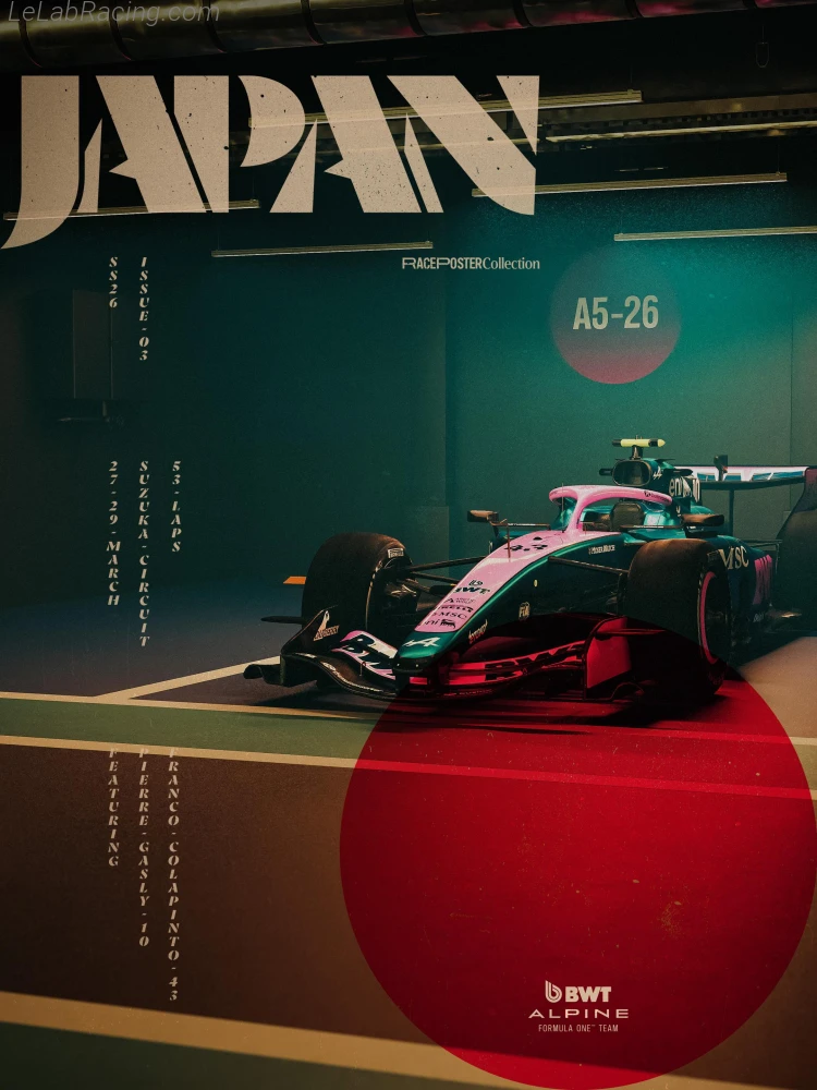 Poster équipe Grand Prix automobile du Japon 2026