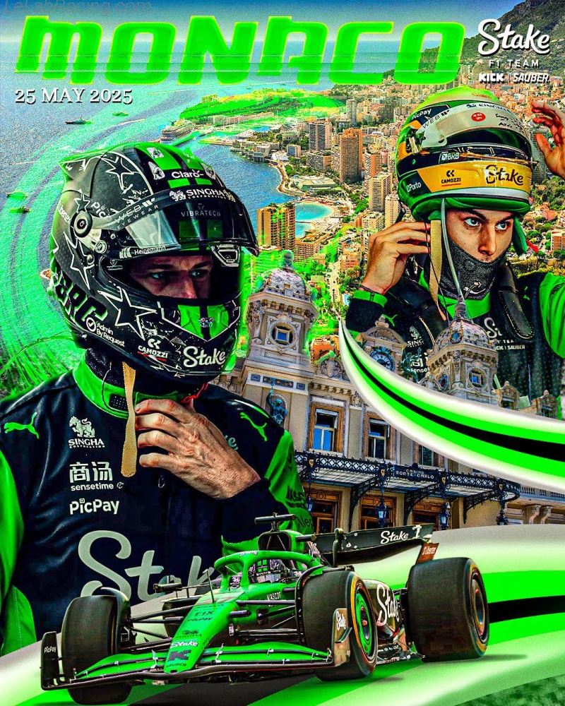 Poster équipe Grand Prix automobile de Monaco 2025
