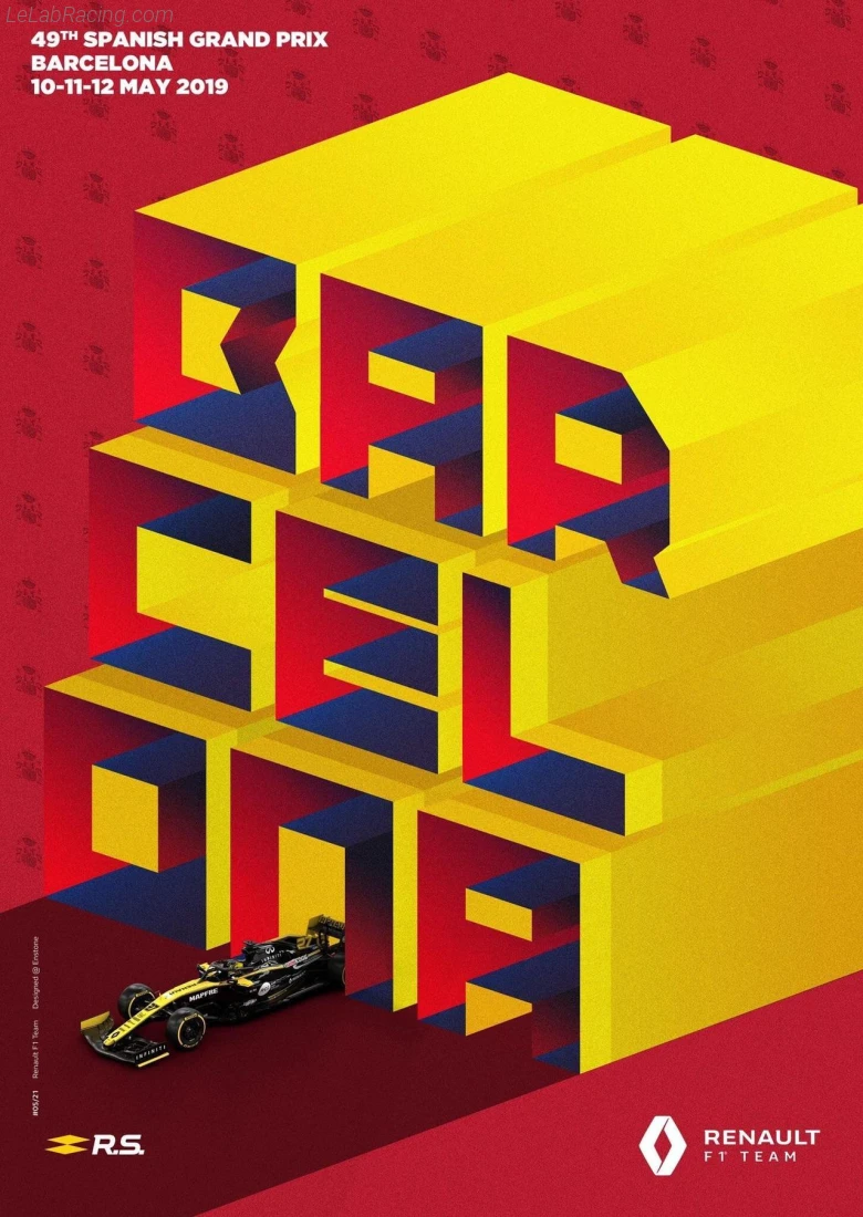 Poster équipe Grand Prix automobile d'Espagne 2019