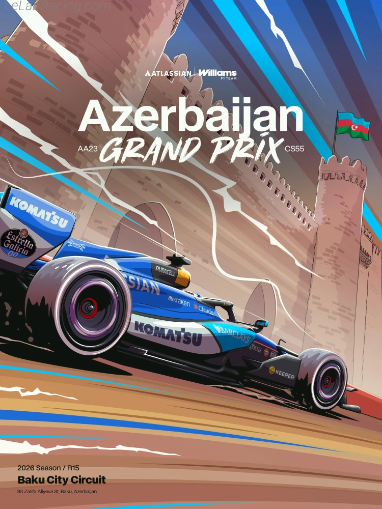 Poster équipe Grand Prix automobile d'Azerbaïdjan 2026