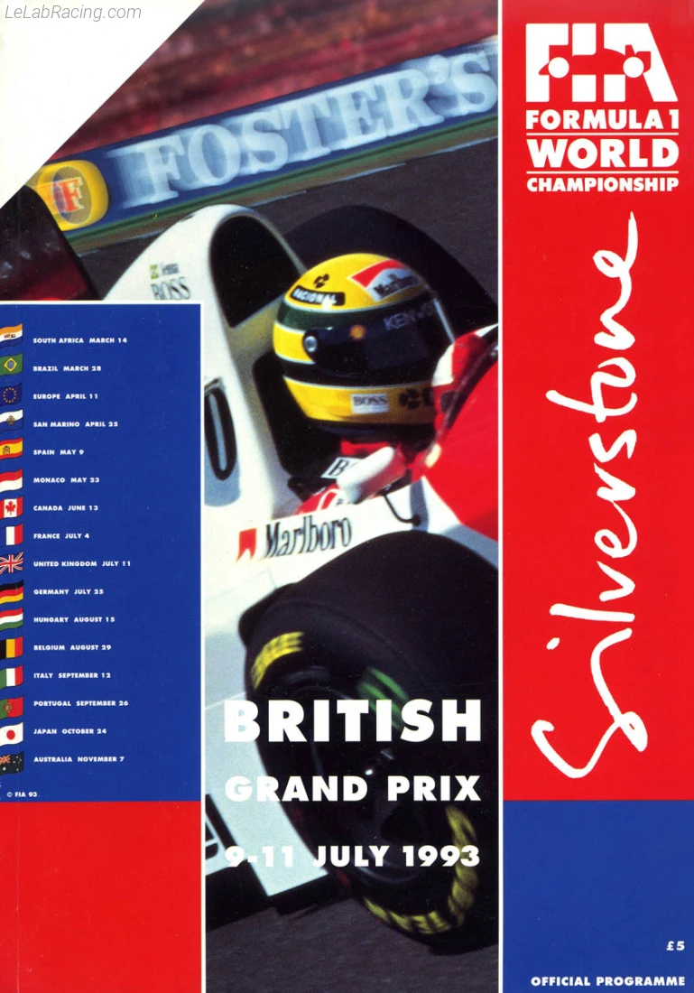 Poster d'un grand prix de la saison de F1 1993
