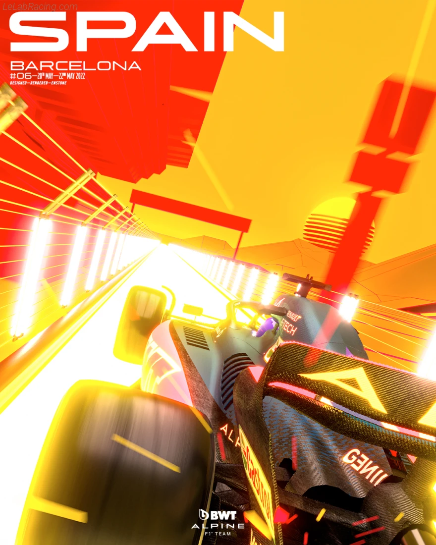 Poster équipe Grand Prix automobile d'Espagne 2022