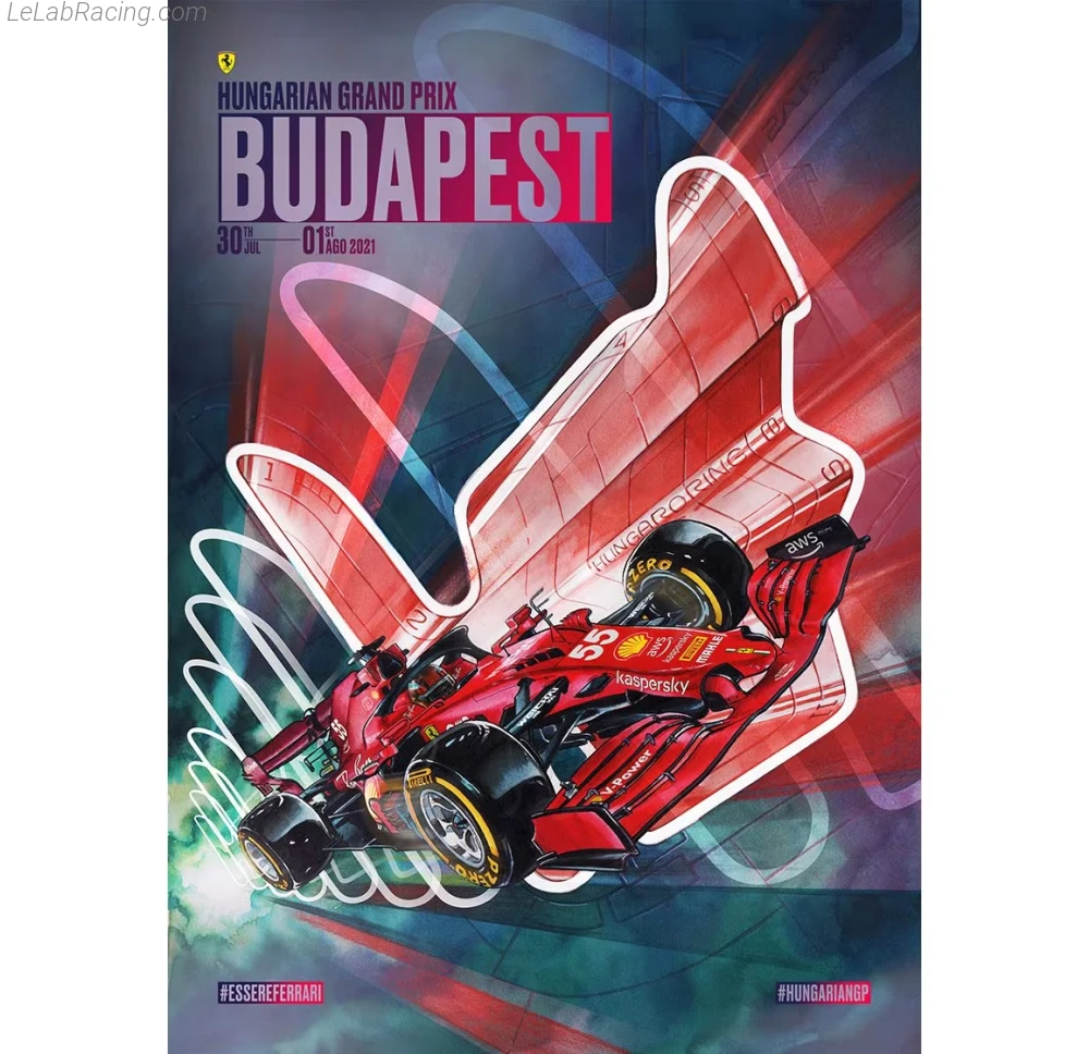 Poster équipe Grand Prix automobile de Hongrie 2021