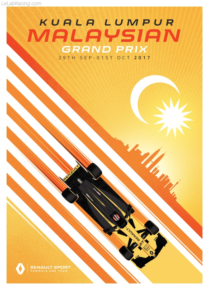 Poster équipe Grand Prix automobile de Malaisie 2017