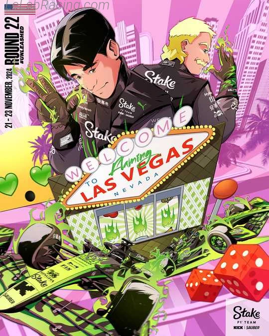 Poster équipe Grand Prix automobile de Las Vegas 2024