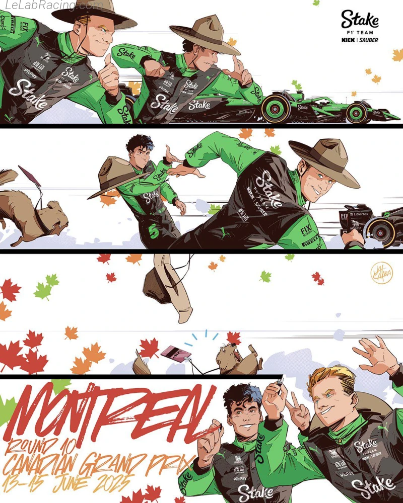 Poster équipe Grand Prix automobile du Canada 2025