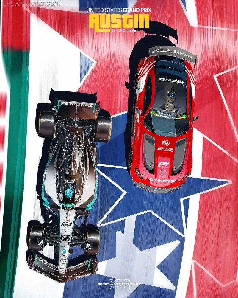 Poster équipe Grand Prix automobile des États-Unis 2025