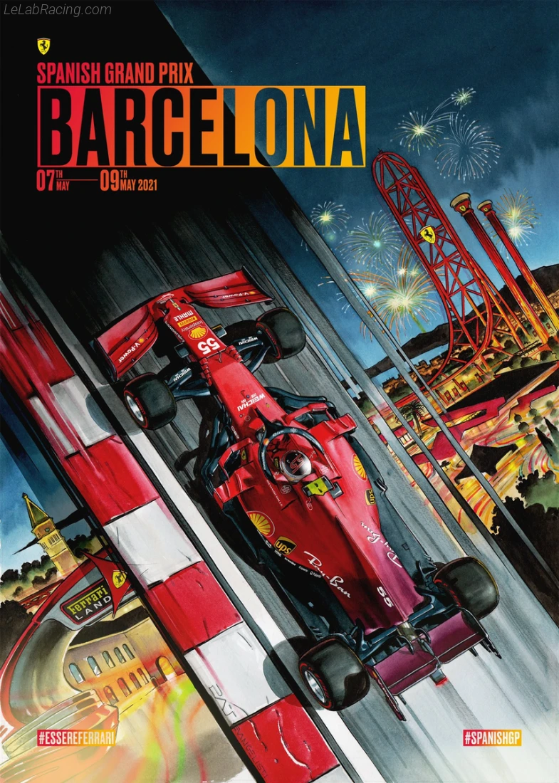 Poster équipe Grand Prix automobile d'Espagne 2021