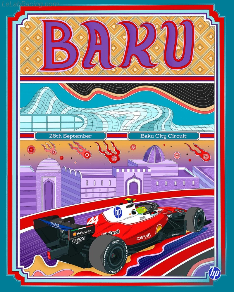 Poster équipe Grand Prix automobile d'Azerbaïdjan 2026