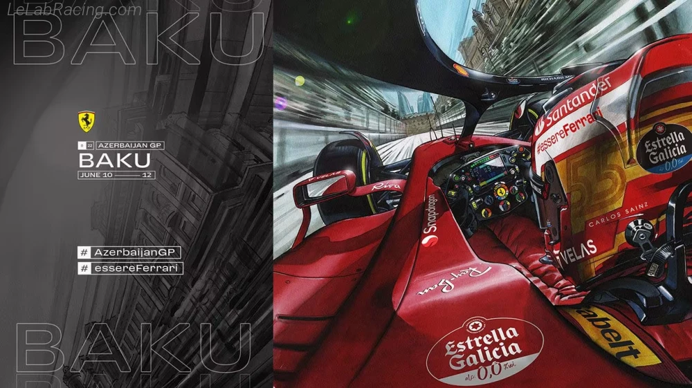 Poster équipe Grand Prix automobile d'Azerbaïdjan 2022