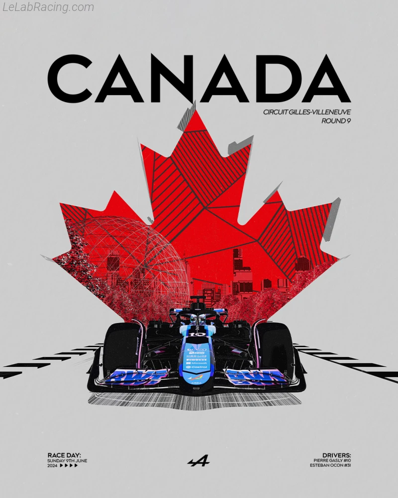 Poster équipe Grand Prix automobile du Canada 2024