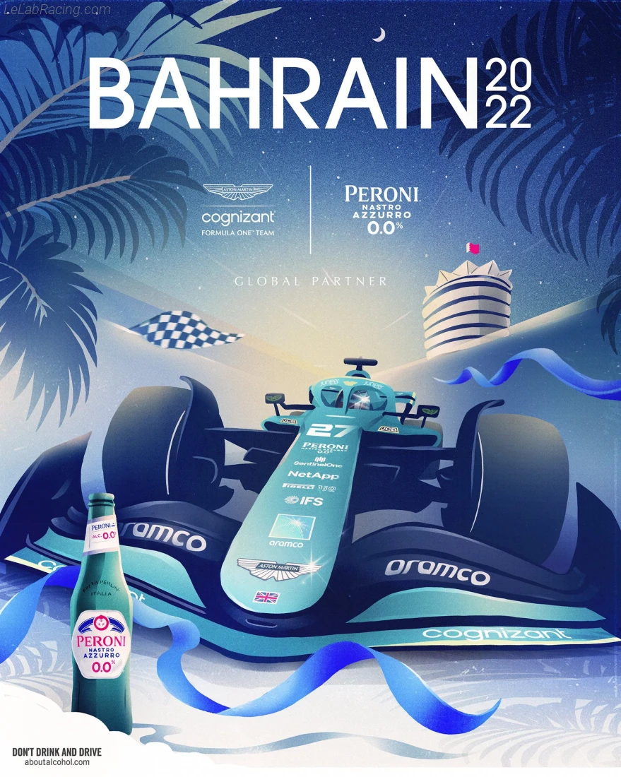 Poster équipe Grand Prix automobile de Bahreïn 2022