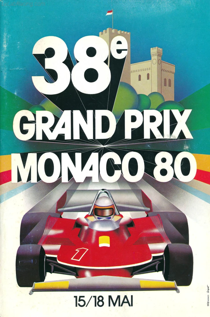 Poster d'un grand prix de la saison de F1 1980