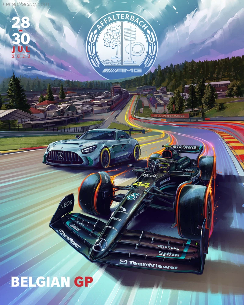 Poster équipe Grand Prix automobile de Belgique 2023