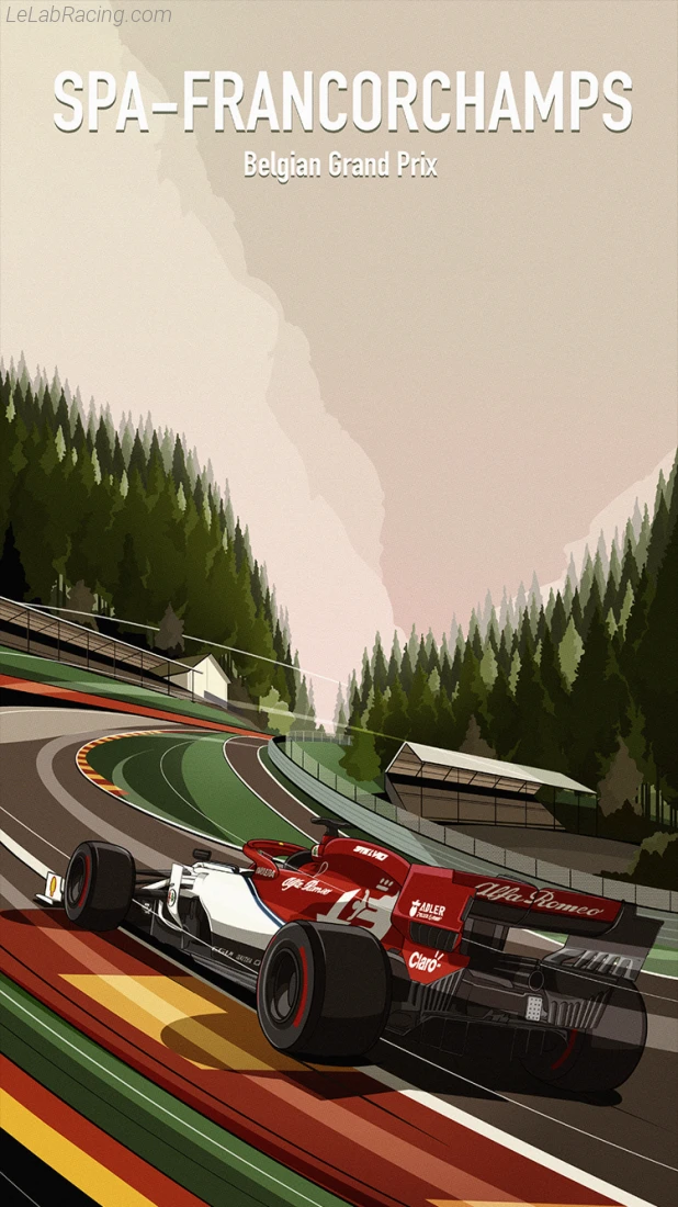 Poster équipe Grand Prix automobile de Belgique 2019