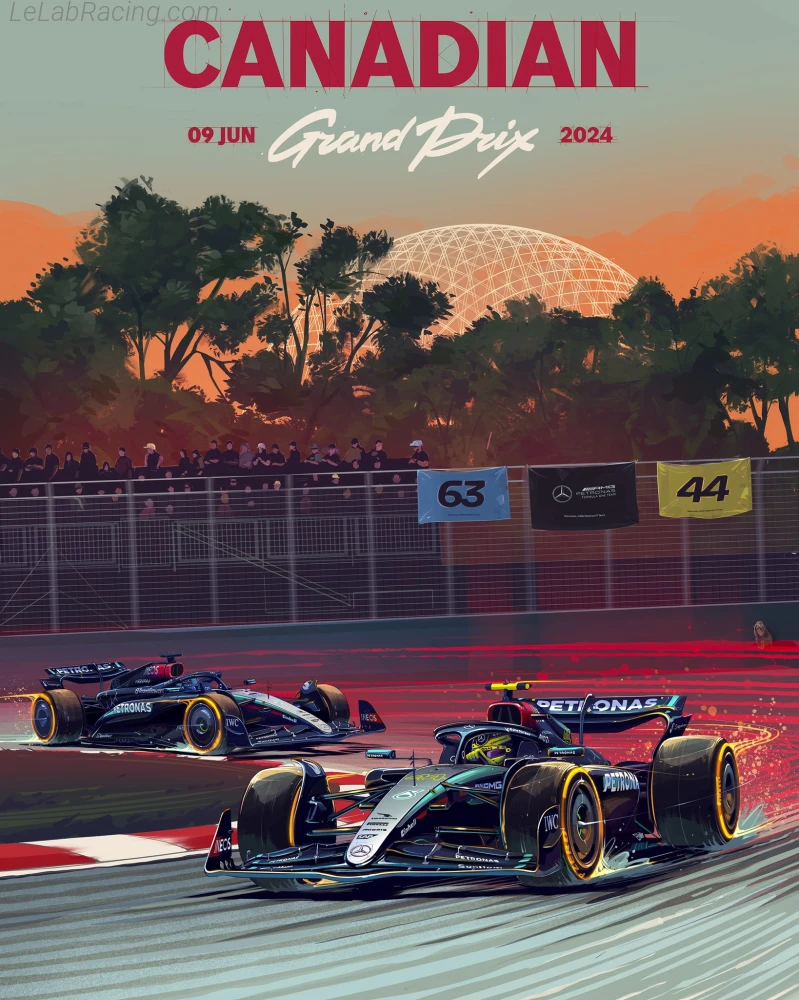 Poster équipe Grand Prix automobile du Canada 2024