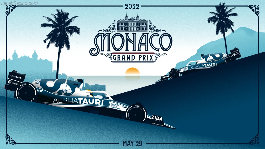Poster équipe Grand Prix automobile de Monaco 2022
