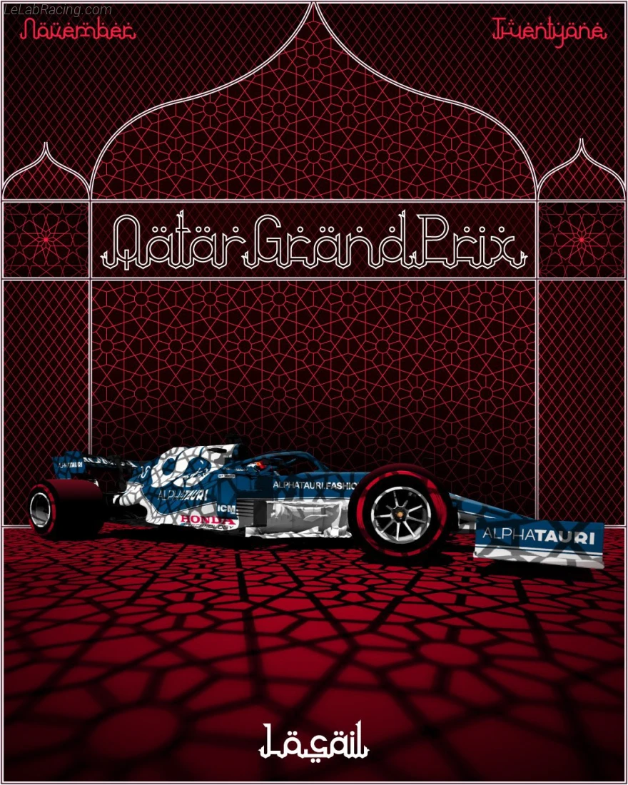 Poster équipe Grand Prix automobile du Qatar 2021