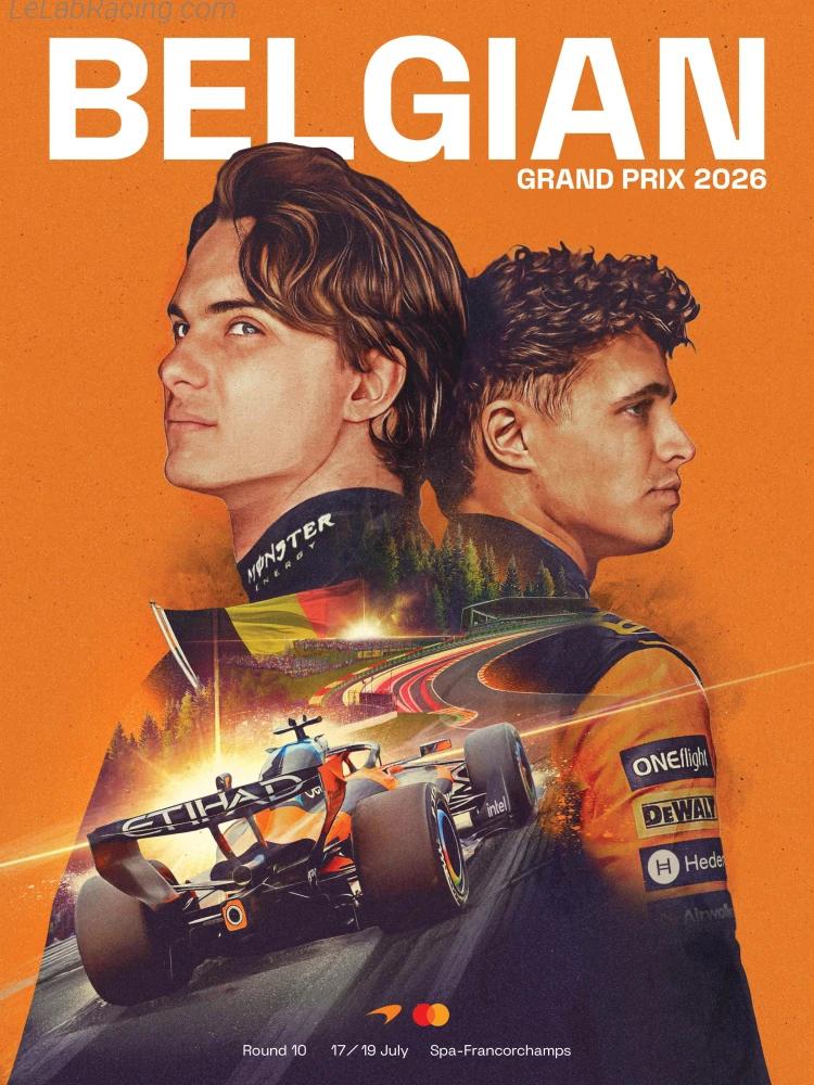 Poster équipe Grand Prix automobile de Belgique 2026