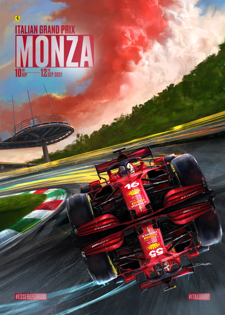 Poster équipe Grand Prix automobile d'Italie 2021