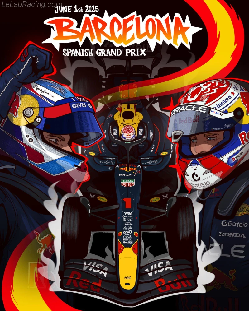 Poster équipe Grand Prix automobile d'Espagne 2025