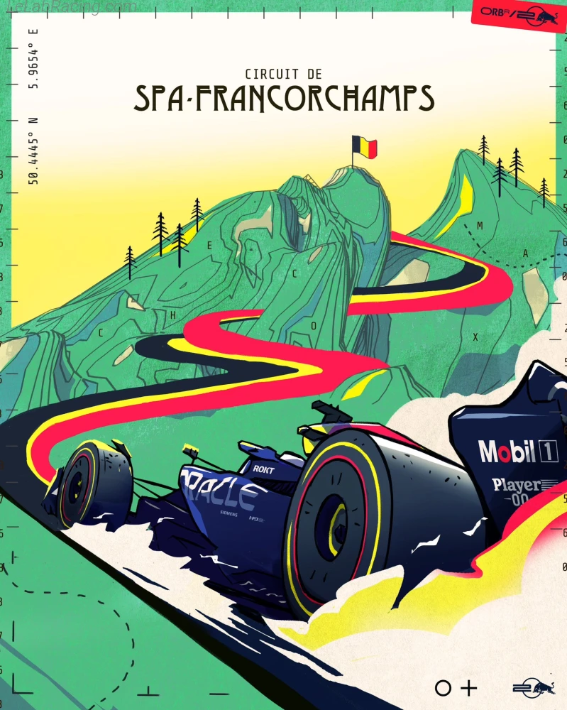Poster équipe Grand Prix automobile de Belgique 2024