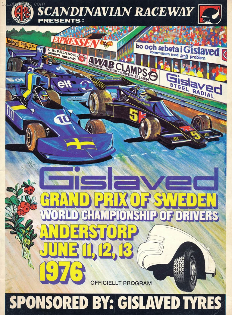 Poster d'un grand prix de la saison de F1 1976