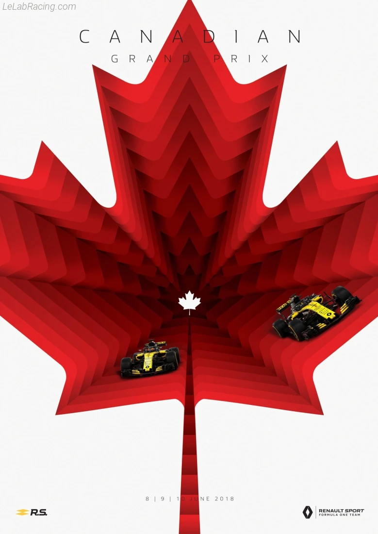 Poster équipe Grand Prix automobile du Canada 2018