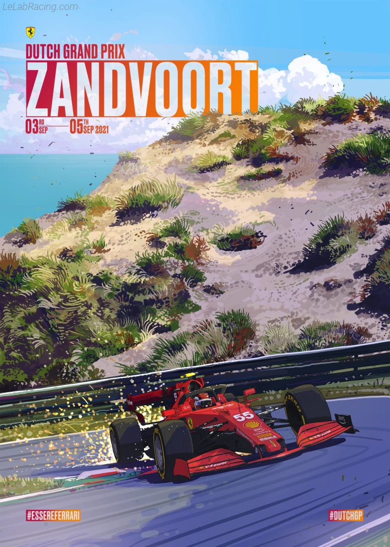 Poster équipe Grand Prix automobile des Pays-Bas 2021