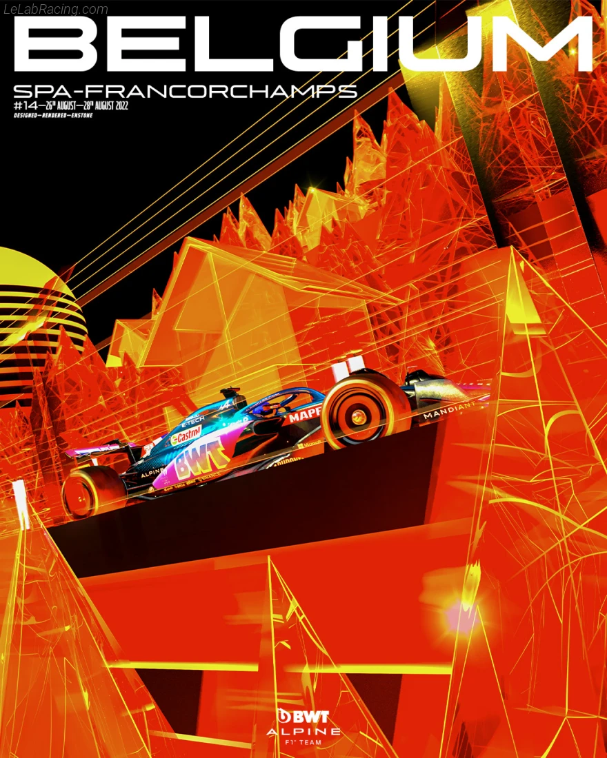 Poster équipe Grand Prix automobile de Belgique 2022