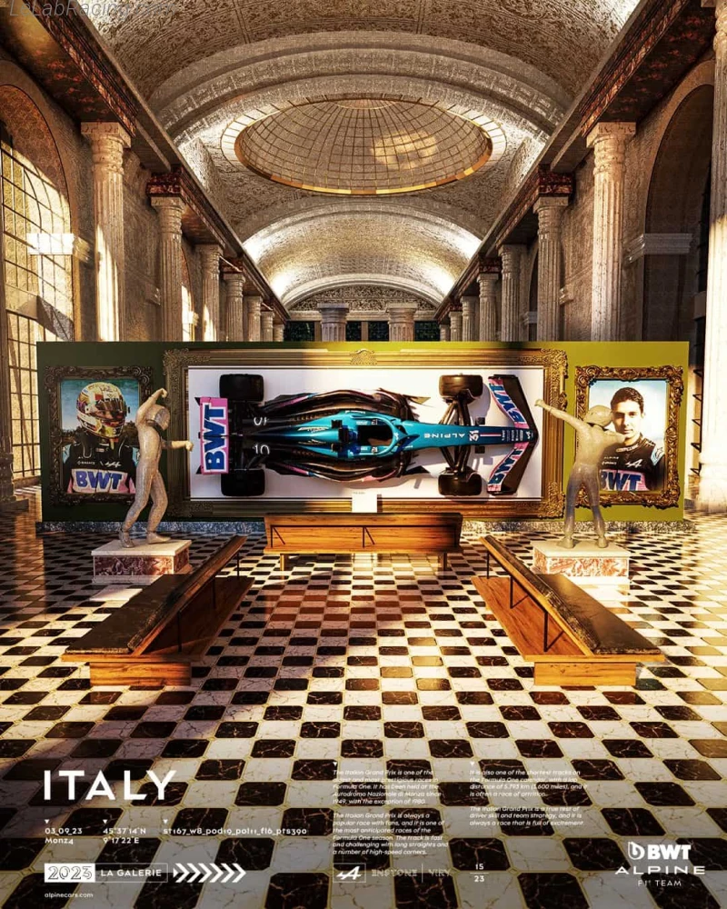 Poster équipe Grand Prix automobile d'Italie 2023