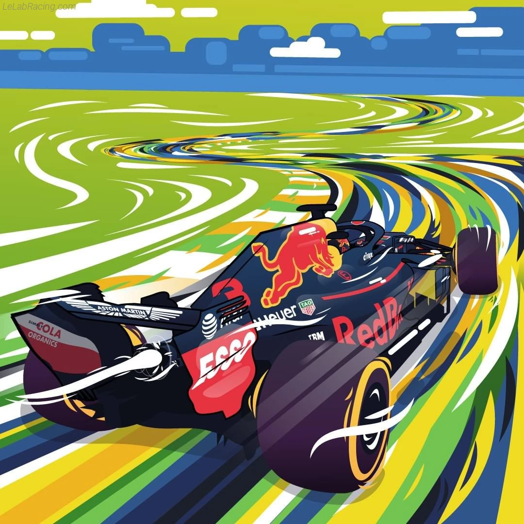 Poster équipe Grand Prix automobile du Brésil 2018